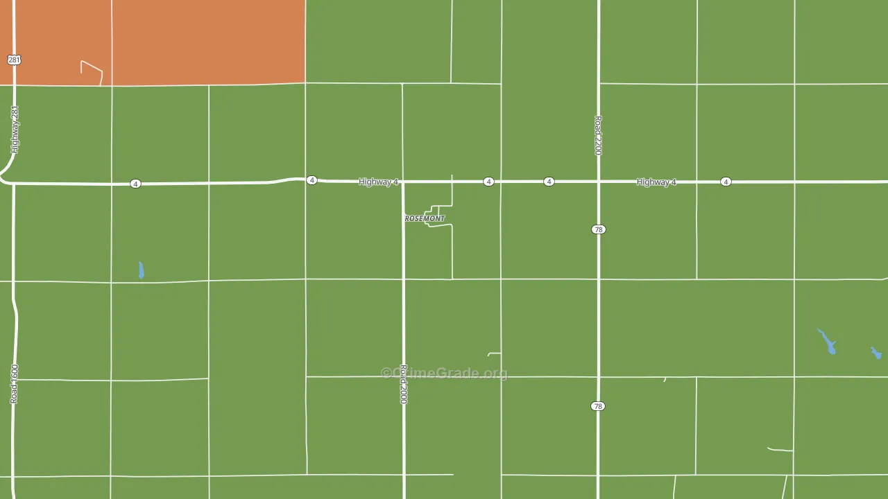 Rosemont, NE Map of Vandalism Rates