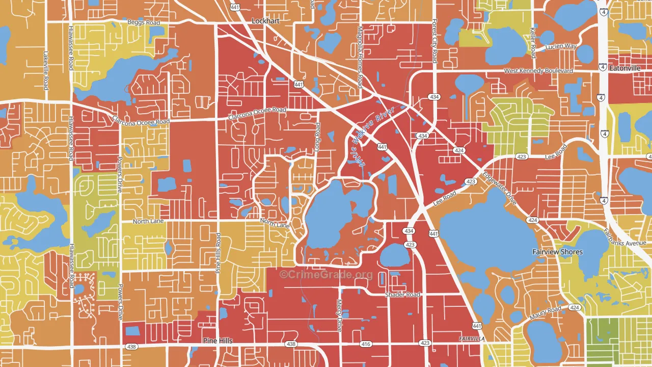 Rosemont, Orlando, FL Map of Vandalism Rates