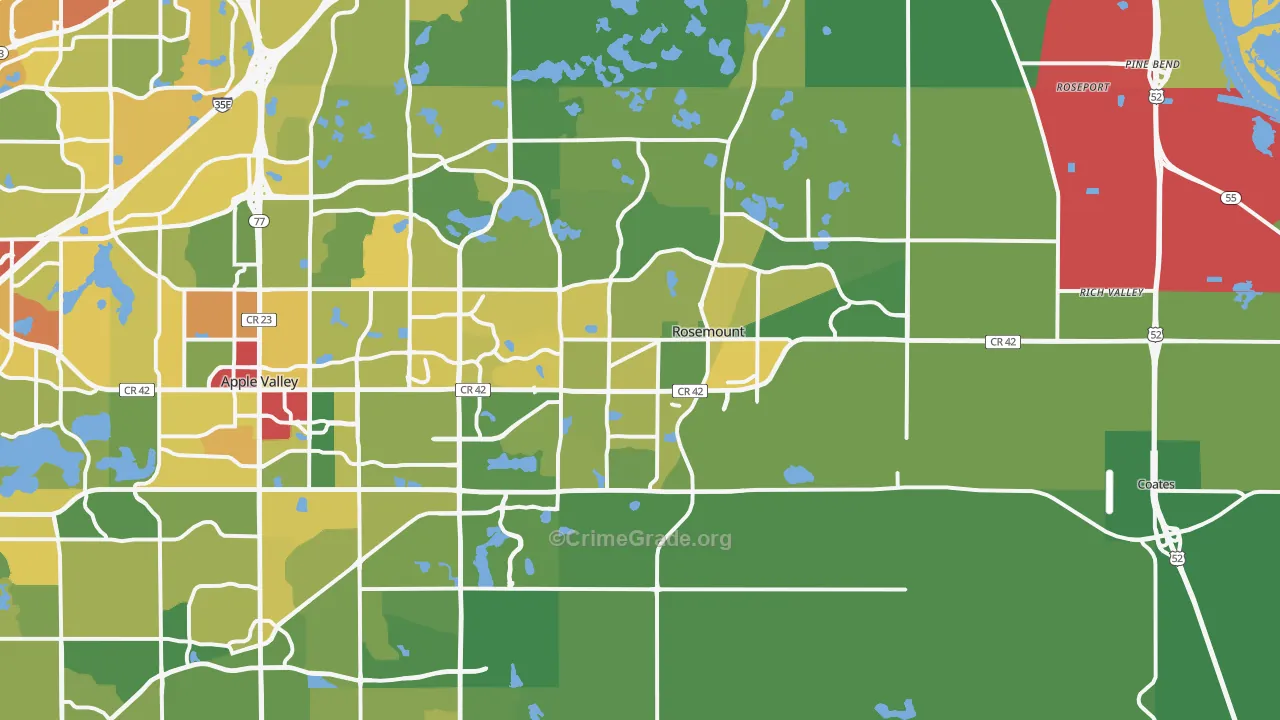Rosemount, MN Map of Vandalism Rates