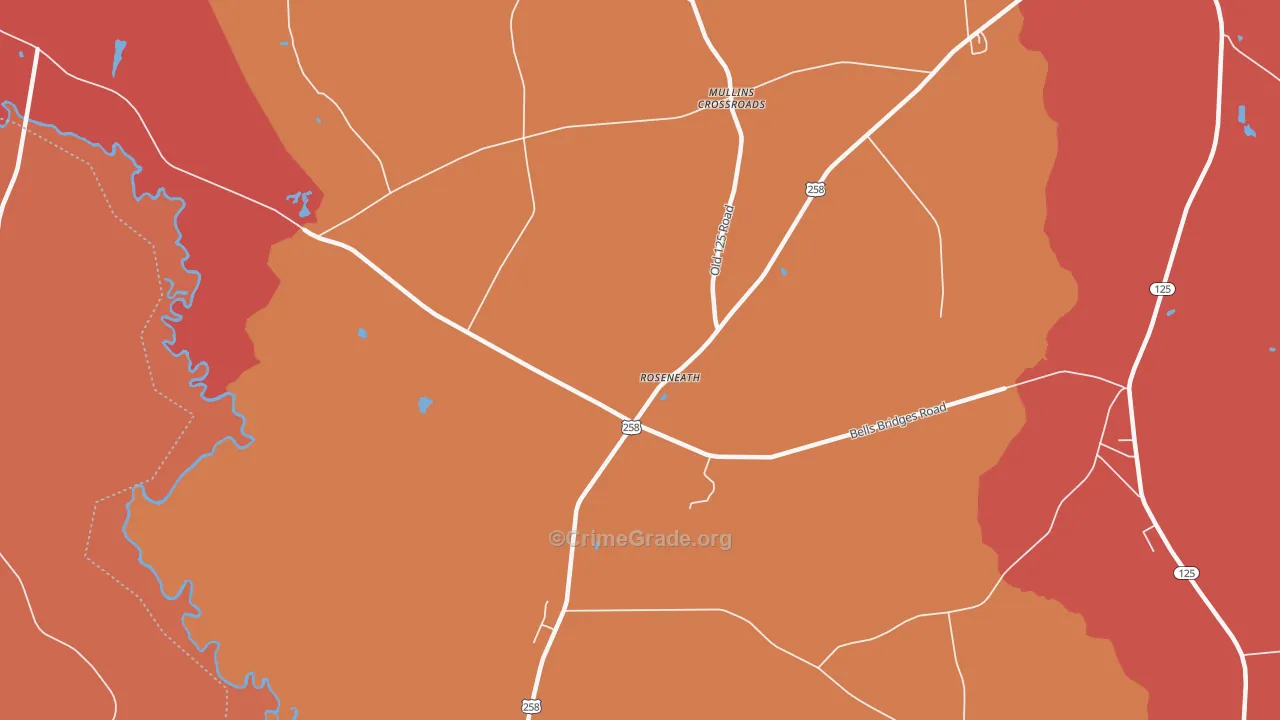 Roseneath, NC Map of Vandalism Rates