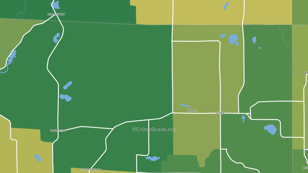 Rosholt, WI Map of Vandalism Rates