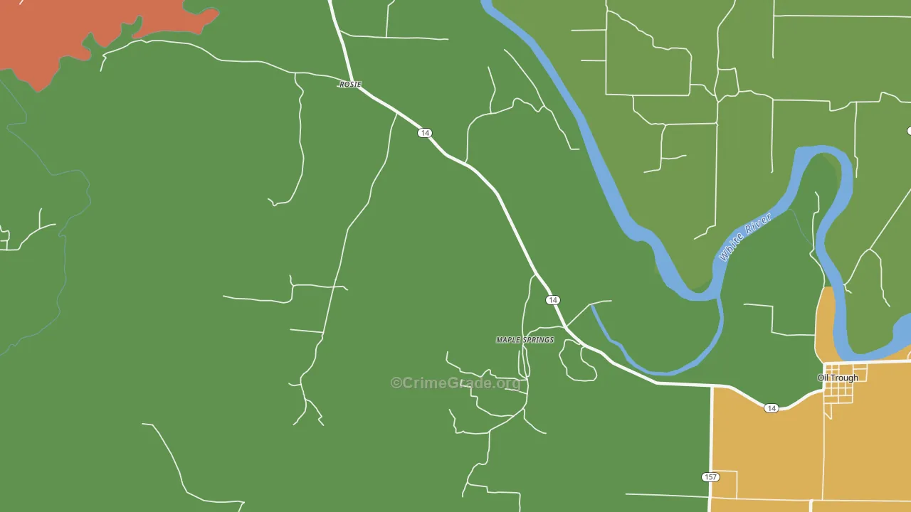 Rosie, AR Map of Vandalism Rates