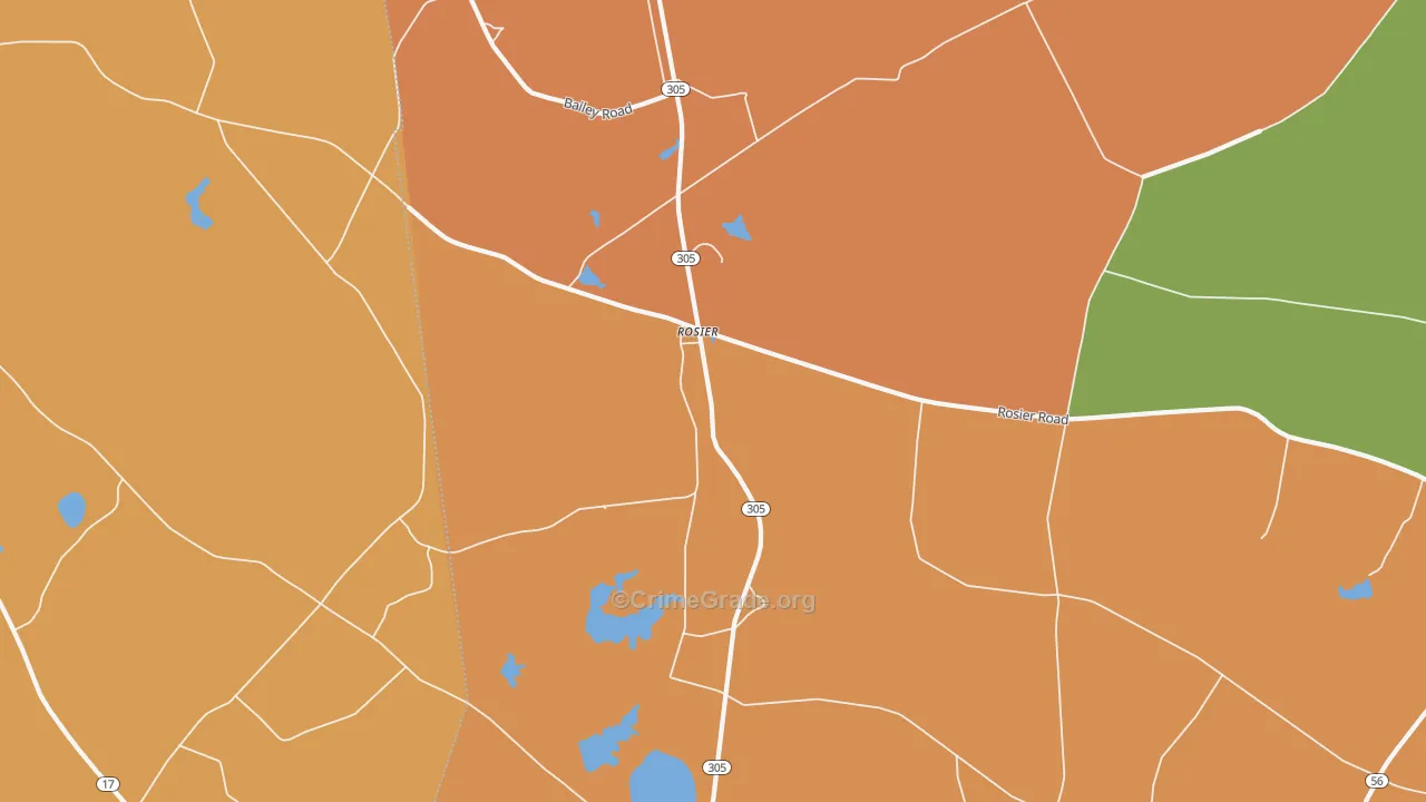 Rosier, GA Map of Vandalism Rates