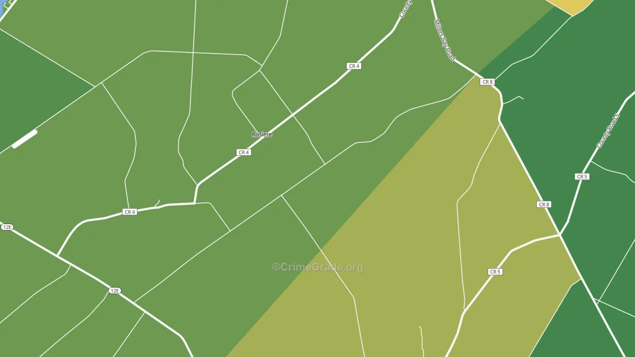 Rosiere, NY Map of Vandalism Rates