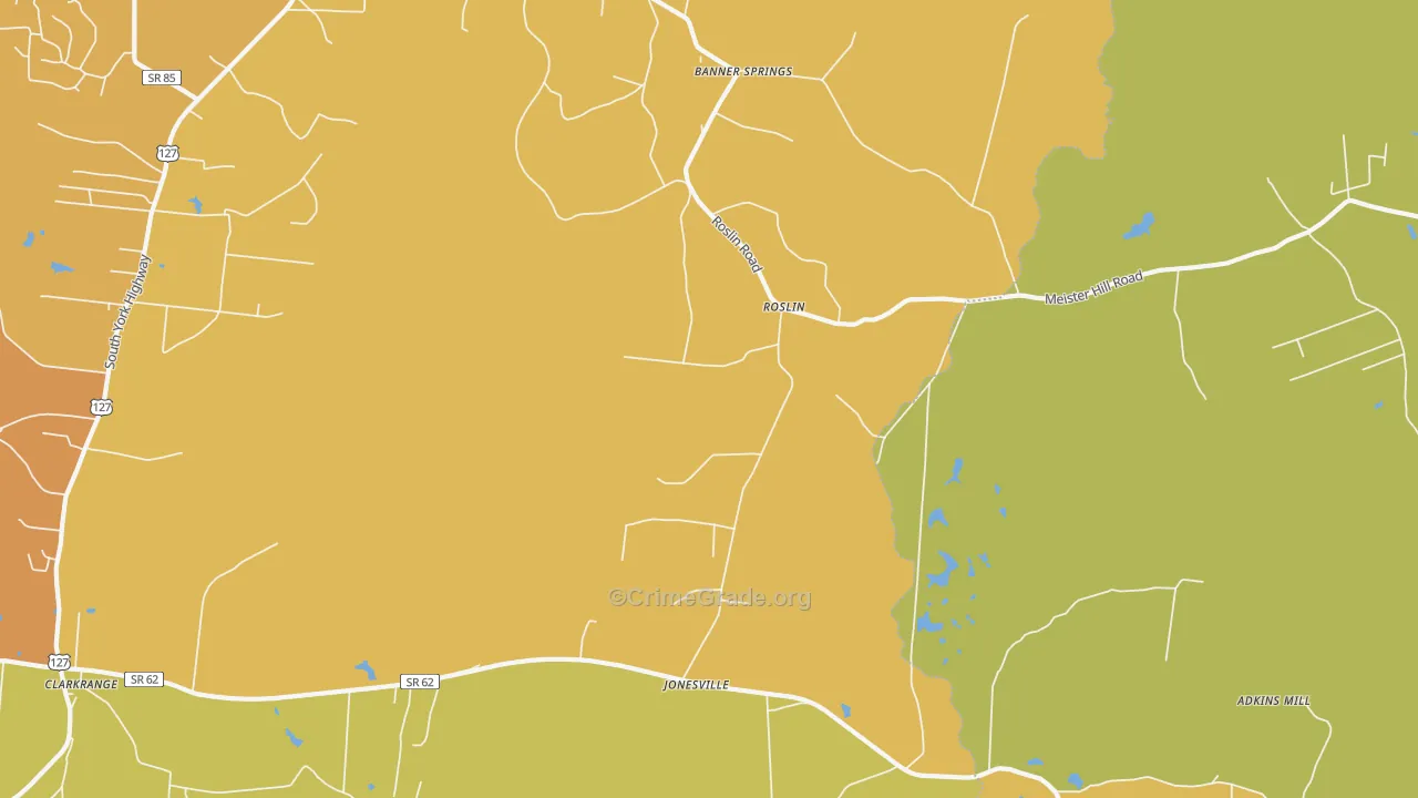 Roslin, TN Map of Vandalism Rates
