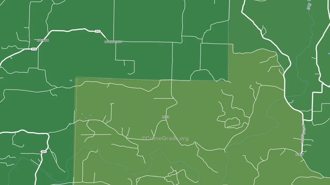 Ross, AR Map of Vandalism Rates