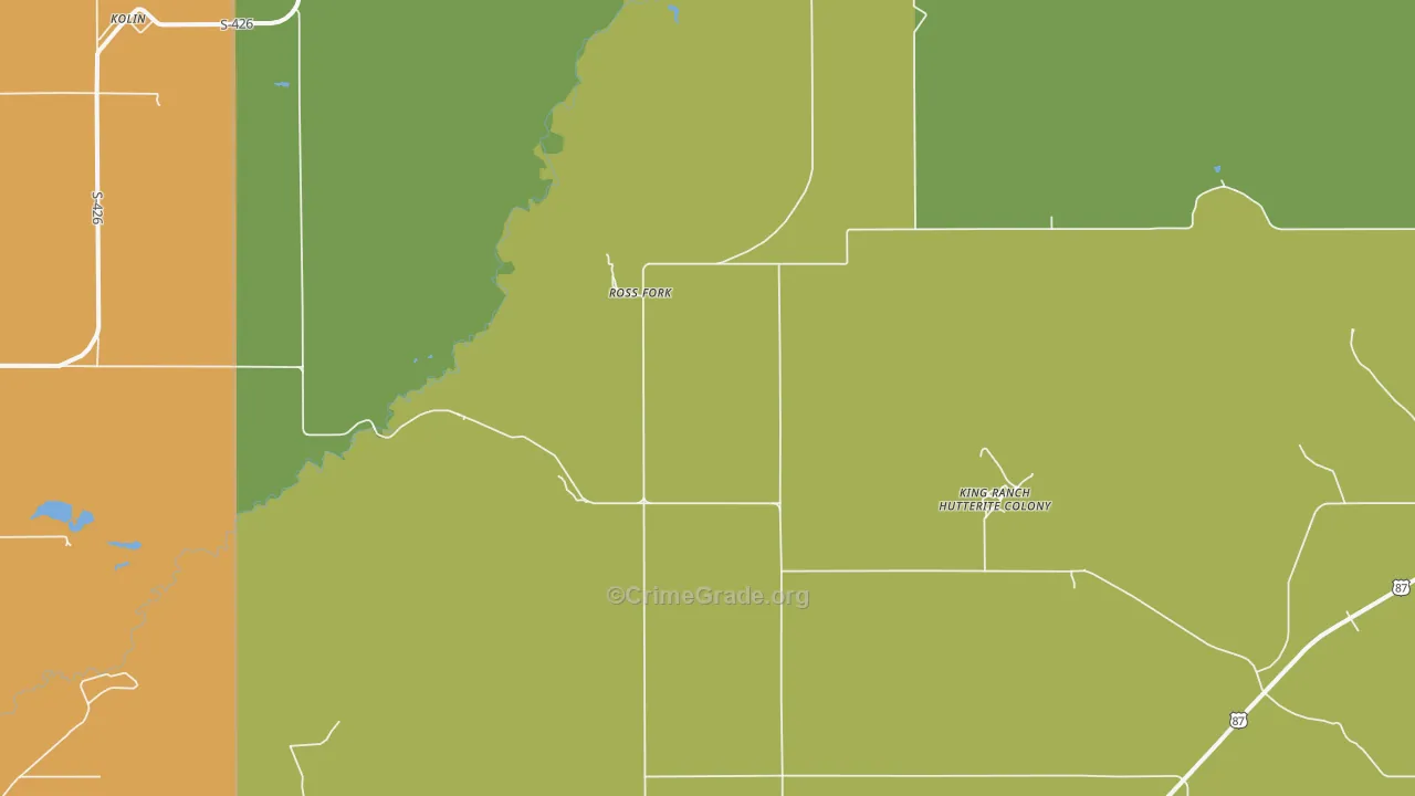 Ross Fork, MT Map of Vandalism Rates