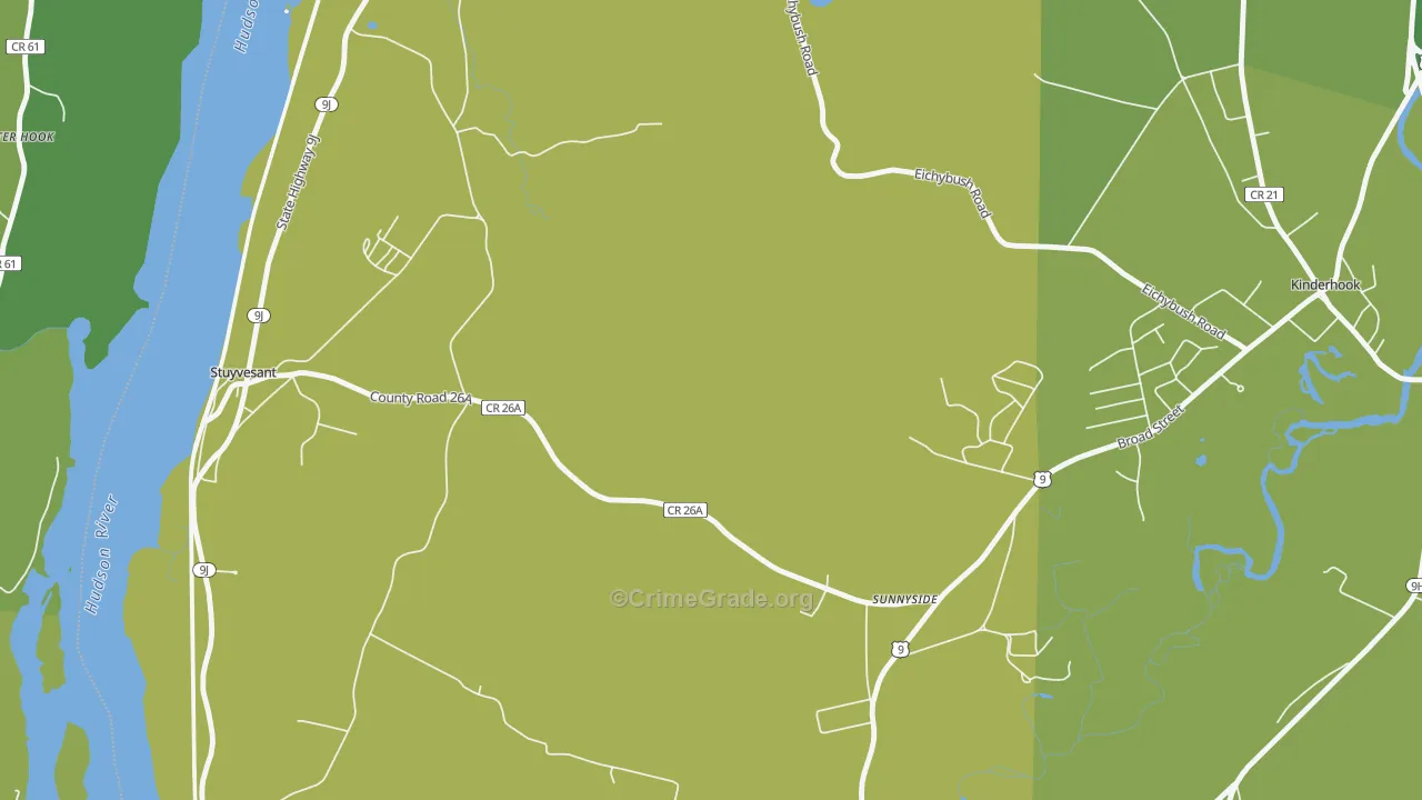 Rossman, NY Map of Vandalism Rates