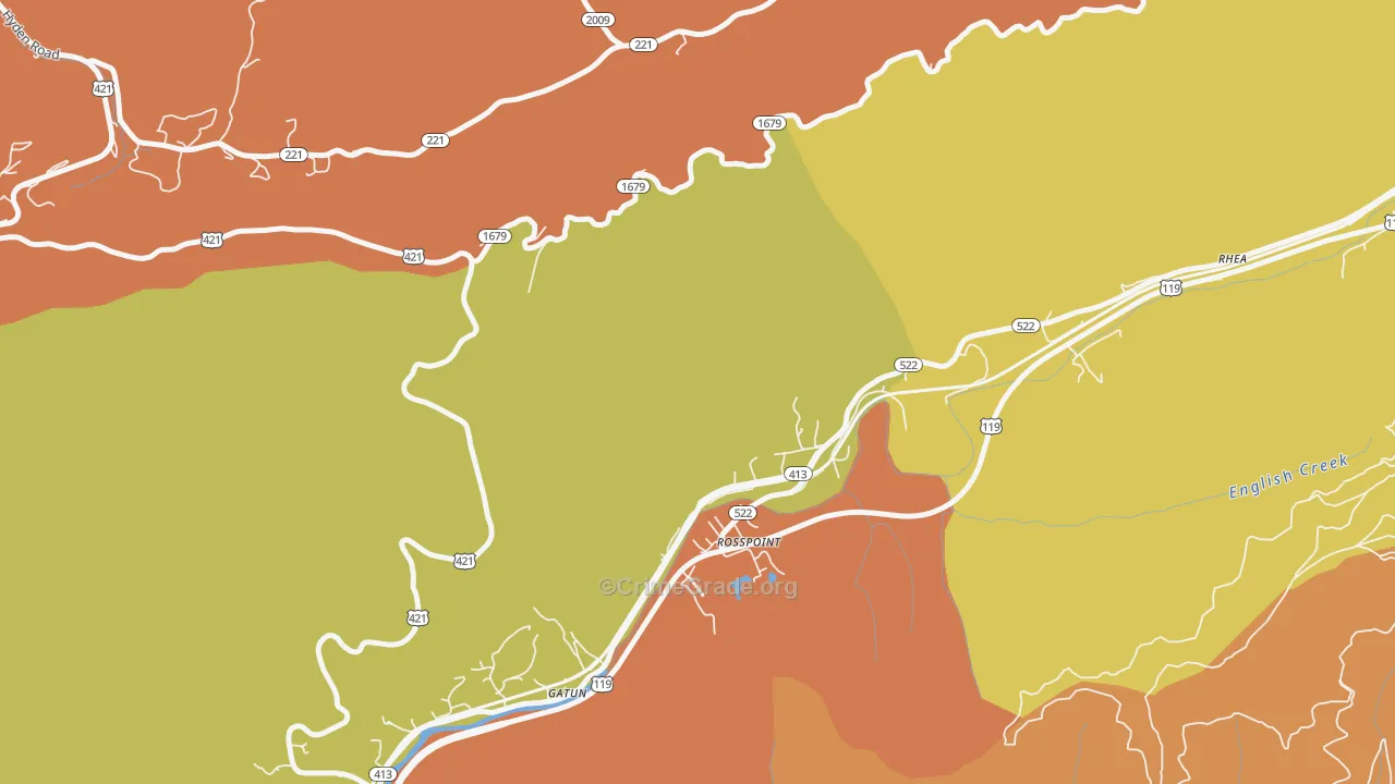 Rosspoint, KY Map of Vandalism Rates