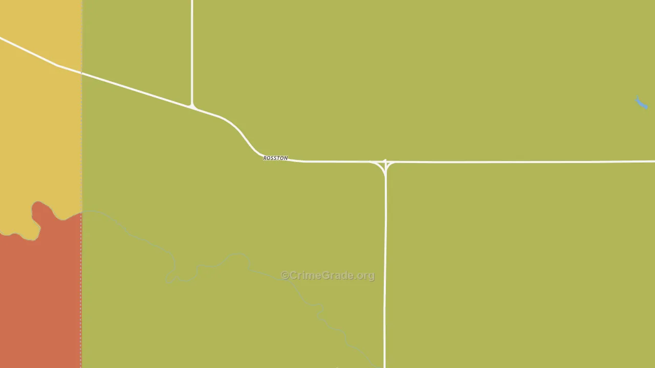 Rosston, OK Map of Vandalism Rates