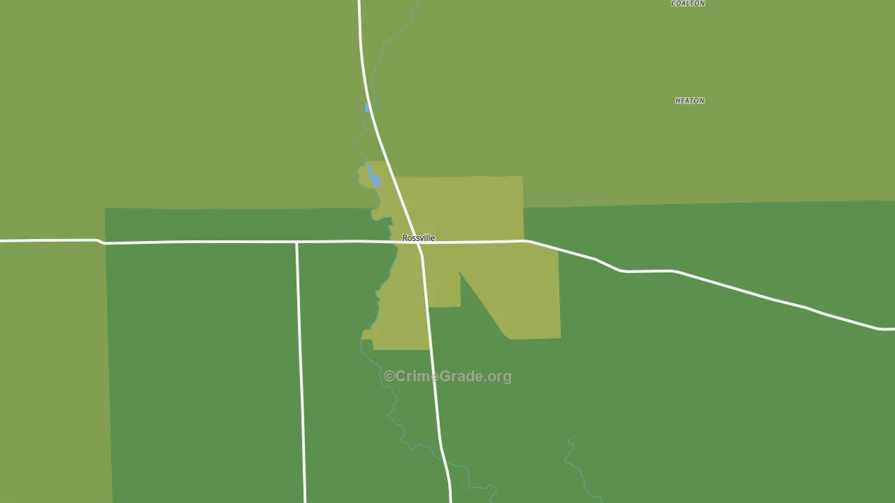 Rossville, IL Map of Vandalism Rates