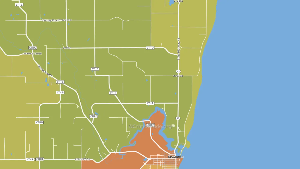 Rostok, WI Map of Vandalism Rates