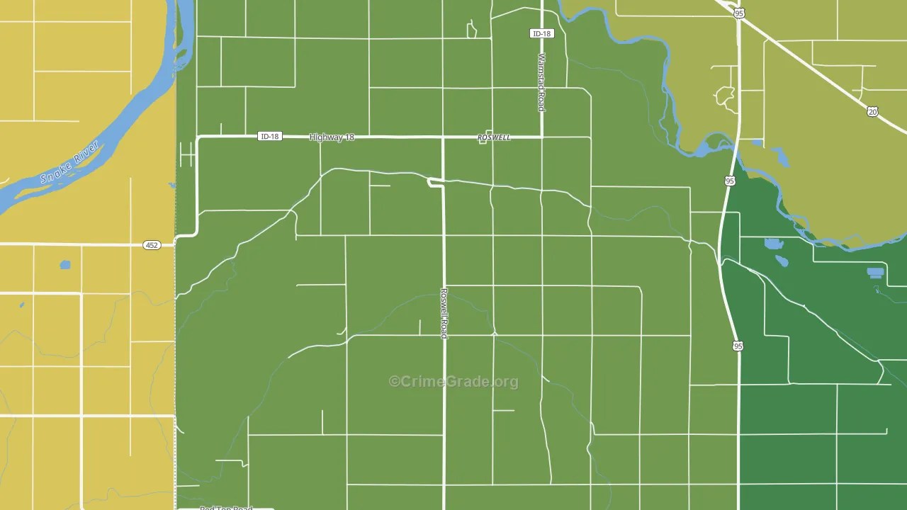 Roswell, ID Map of Vandalism Rates