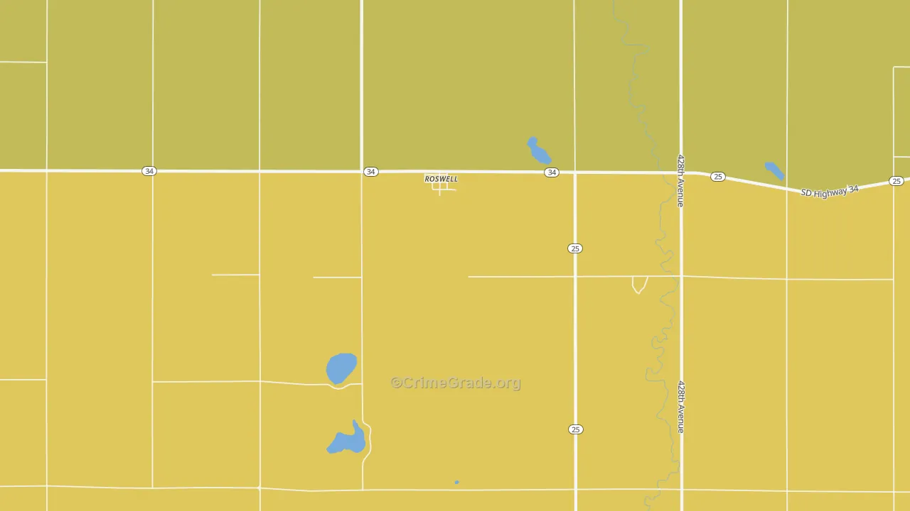 Roswell, SD Map of Vandalism Rates