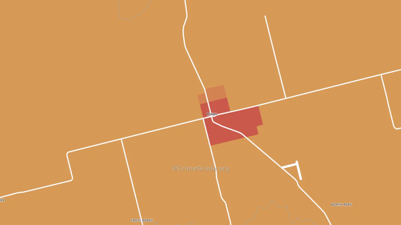 Rotan, TX Map of Vandalism Rates