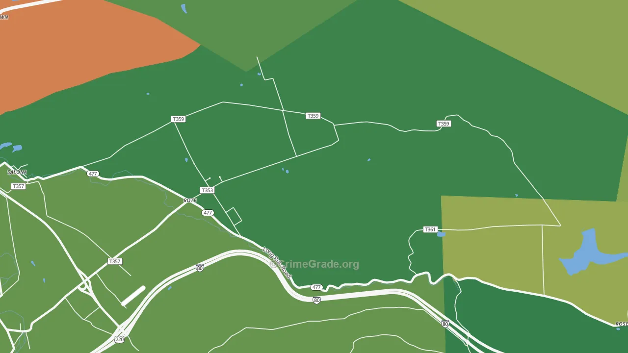 Rote, PA Map of Vandalism Rates