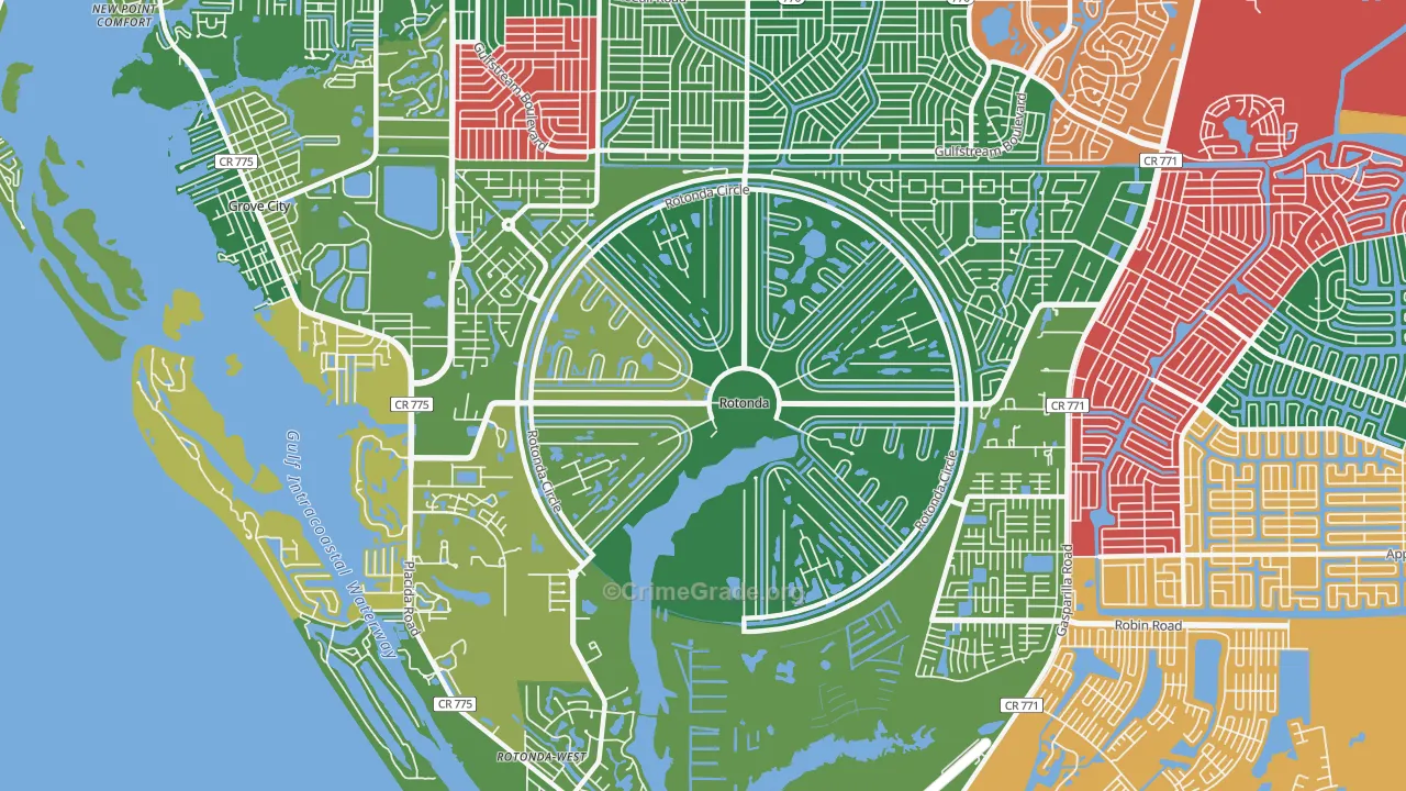 Rotonda, FL Map of Vandalism Rates