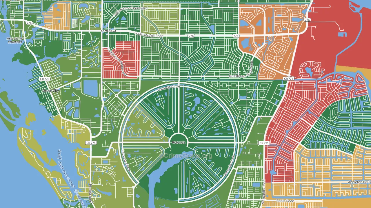 Rotonda West, FL Map of Vandalism Rates