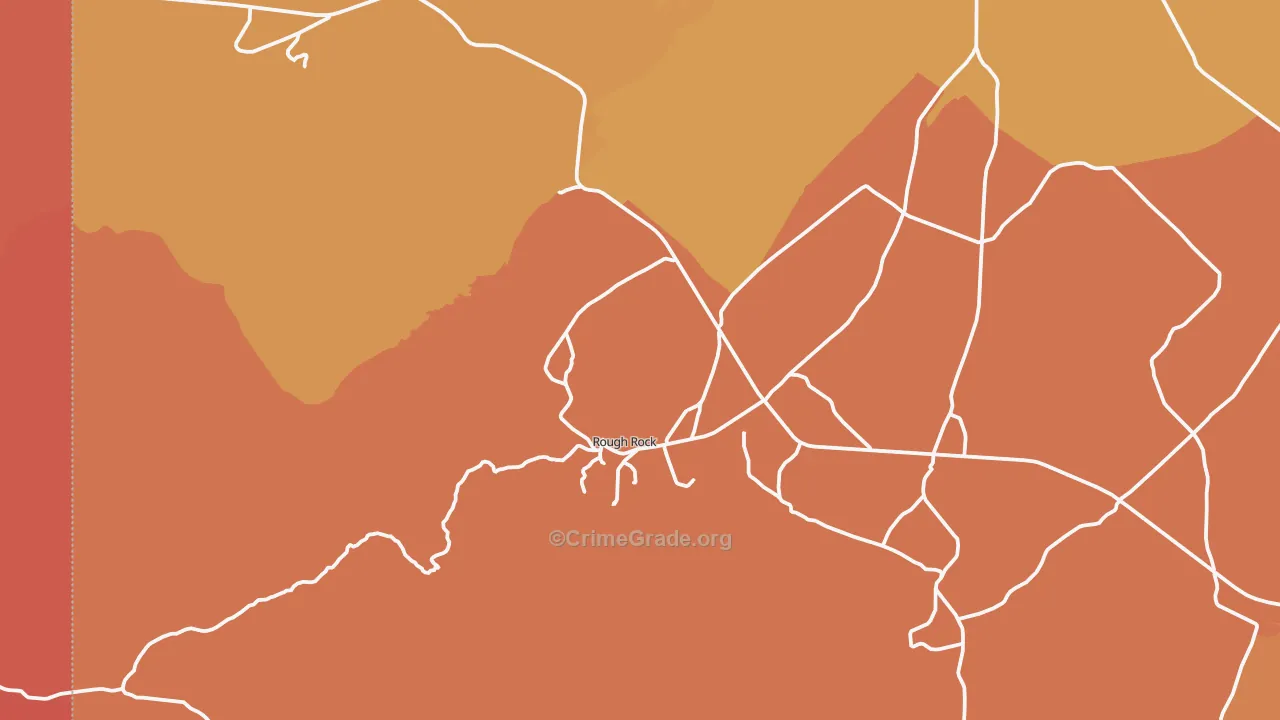 Rough Rock, AZ Map of Vandalism Rates