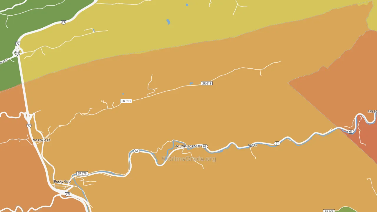Round Bottom, VA Map of Vandalism Rates