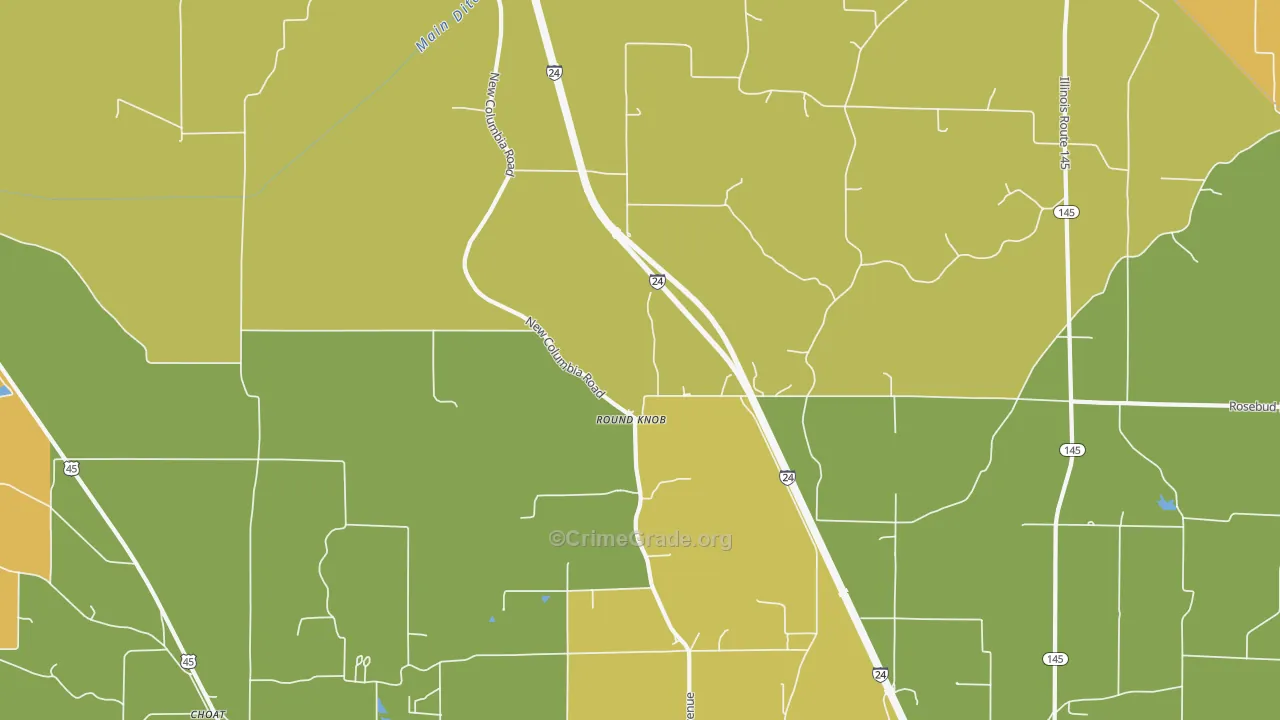 Round Knob, IL Map of Vandalism Rates