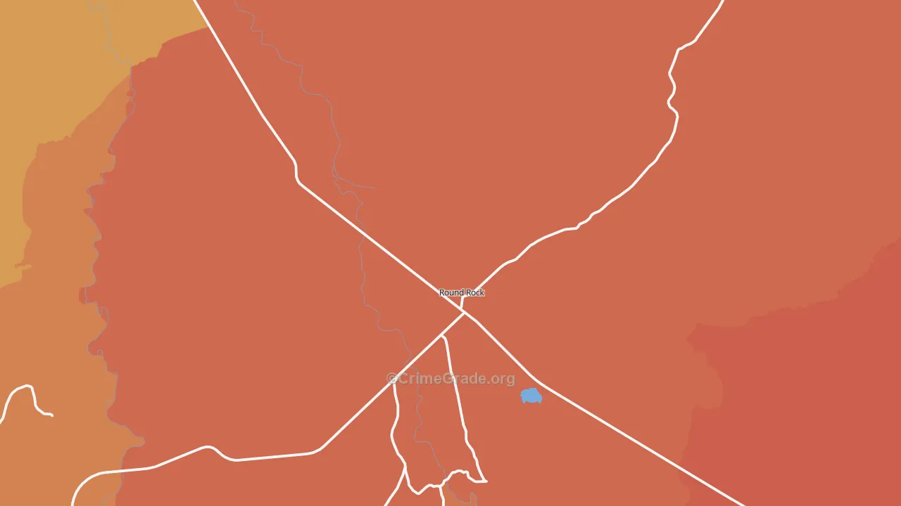 Round Rock, AZ Map of Vandalism Rates