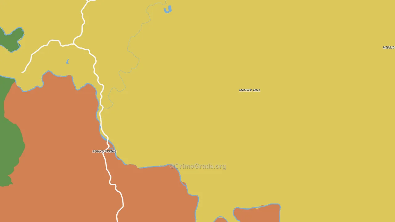 Round Spring, MO Map of Vandalism Rates