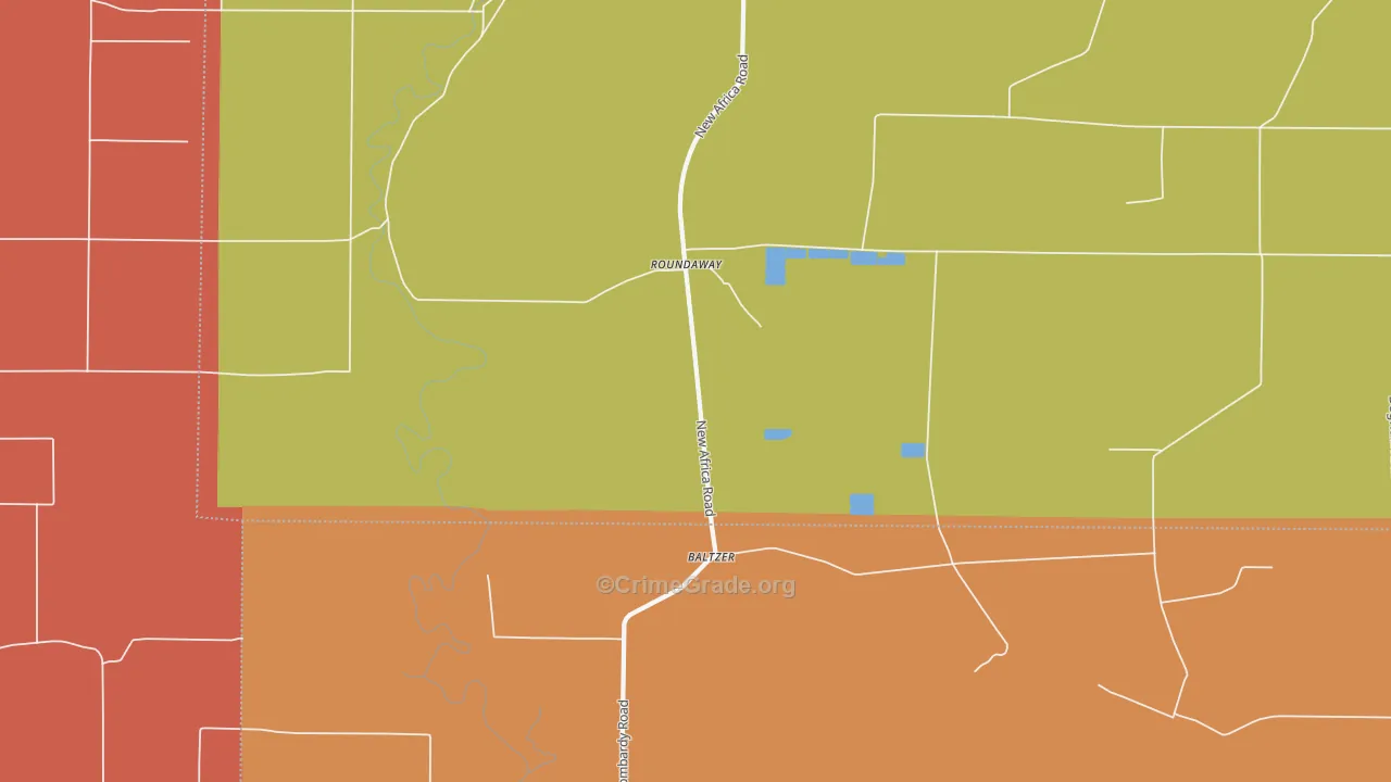 Roundaway, MS Map of Vandalism Rates