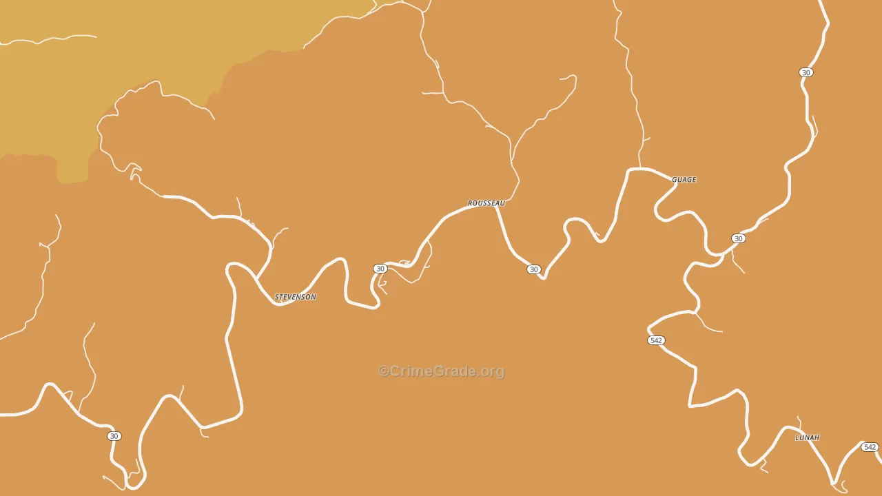 Rousseau, KY Map of Vandalism Rates
