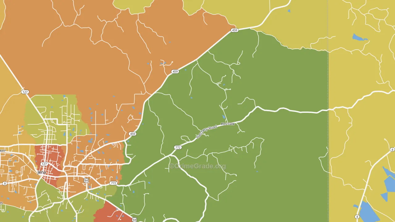 Routon, LA Map of Vandalism Rates