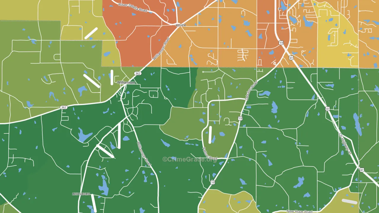 Rover, GA Map of Vandalism Rates