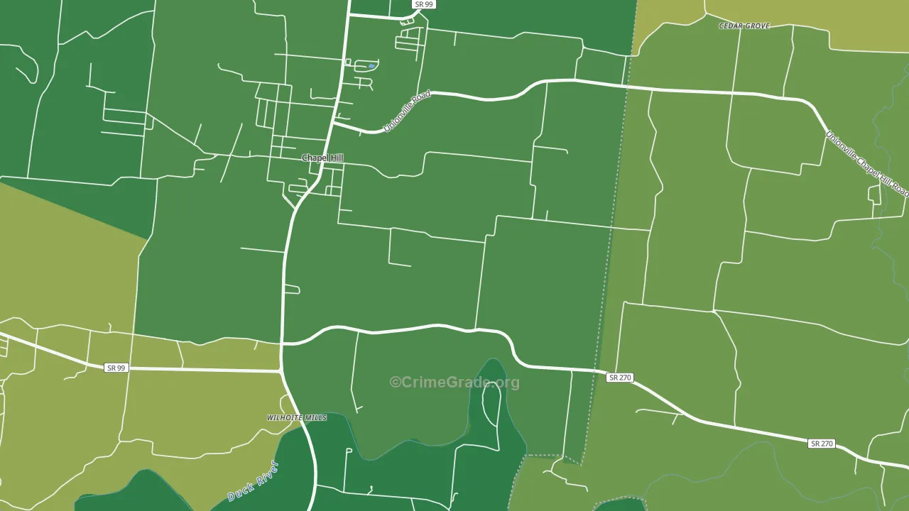 Rover, TN Map of Vandalism Rates