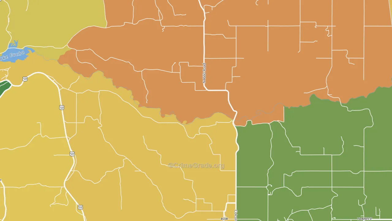 Row, OK Map of Vandalism Rates