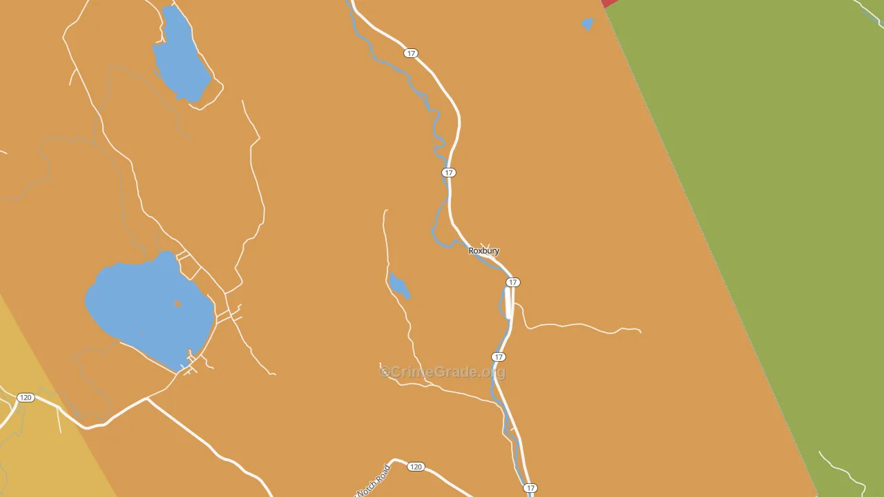 Roxbury, ME Map of Vandalism Rates