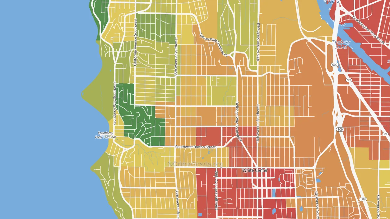 Roxhill, Seattle, WA Map of Vandalism Rates