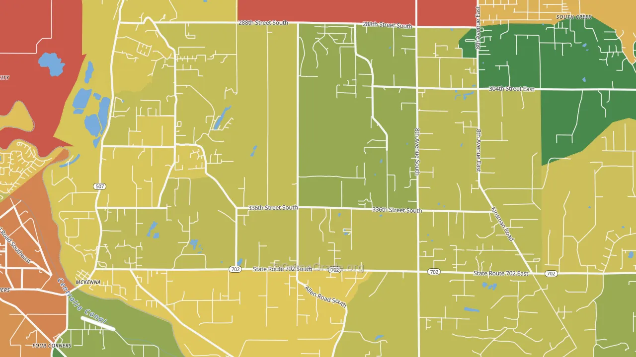 Roy, WA Map of Vandalism Rates
