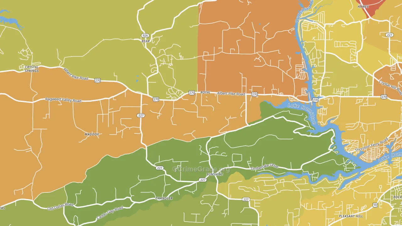 Royal, AR Map of Vandalism Rates