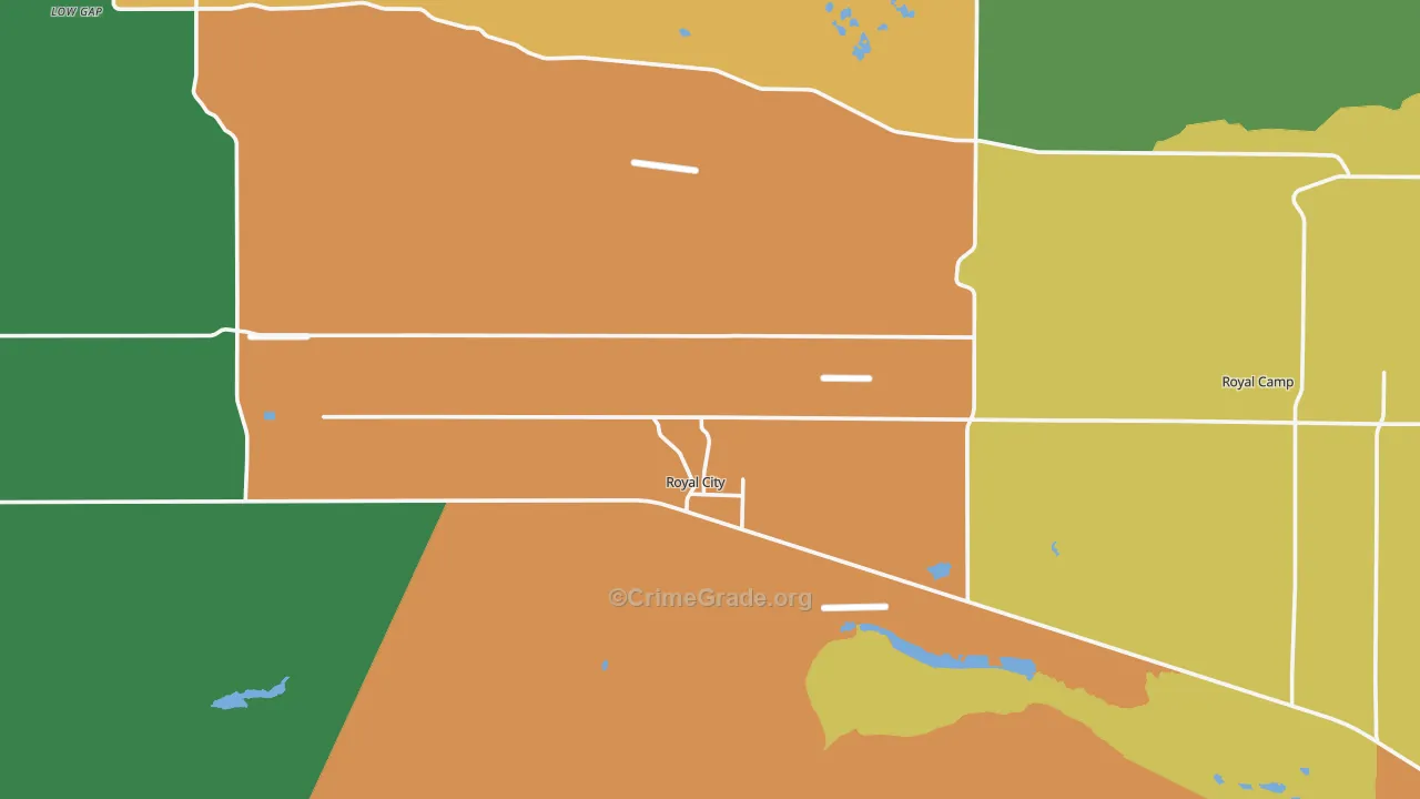 Royal City, WA Map of Vandalism Rates