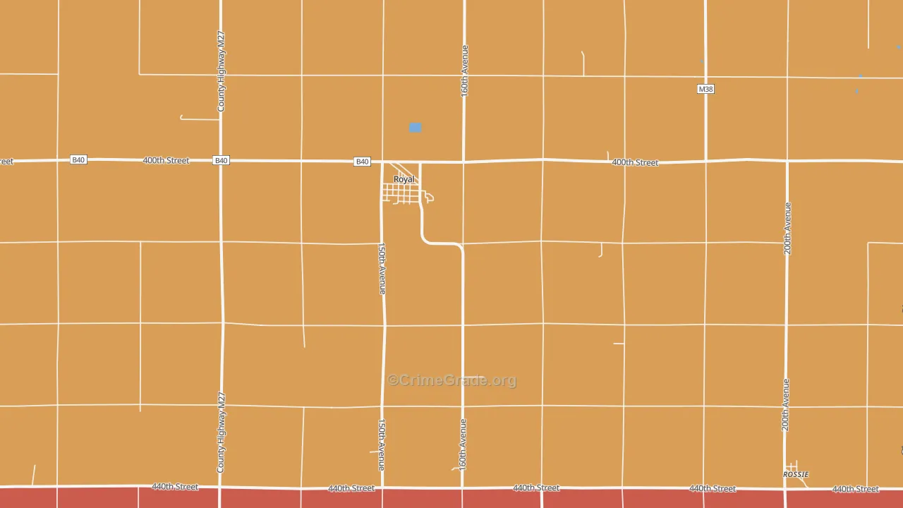 Royal, IA Map of Vandalism Rates