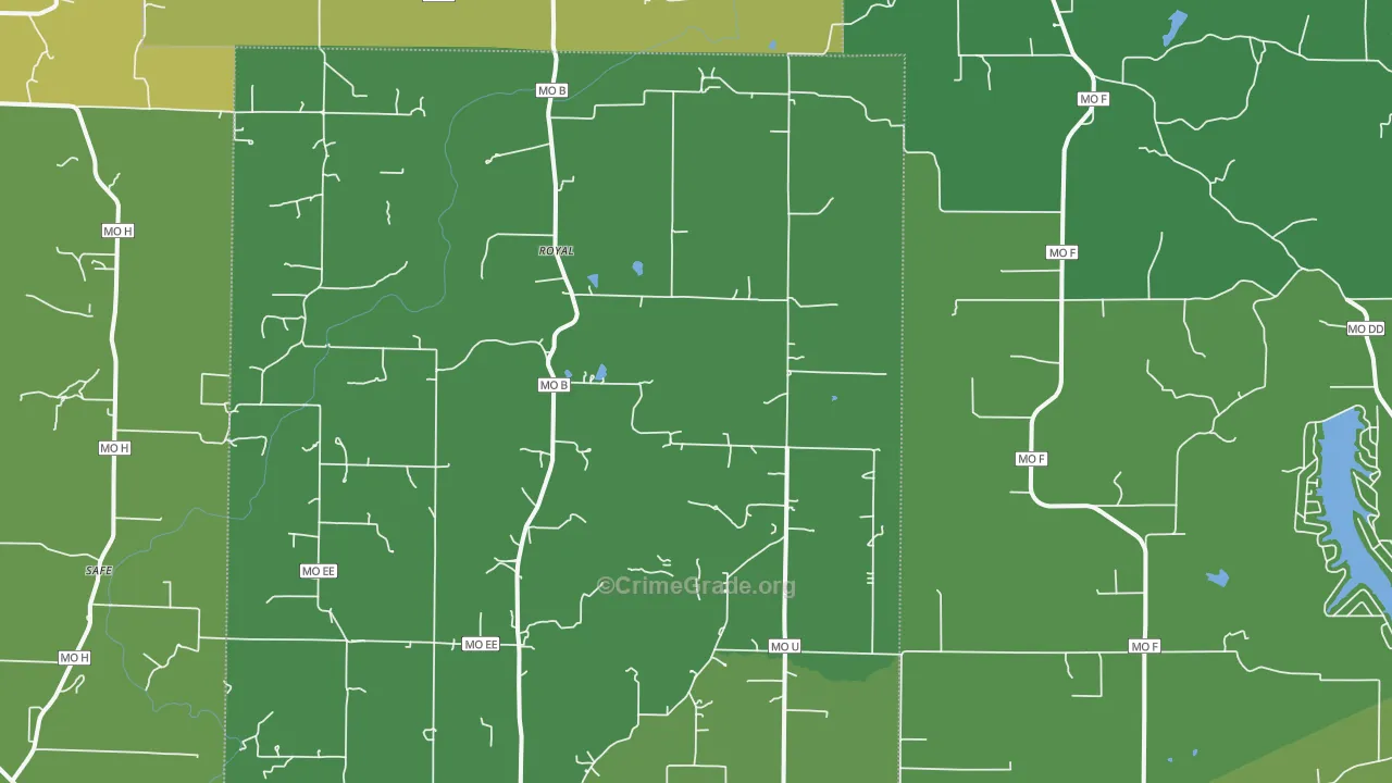 Royal, MO Map of Vandalism Rates
