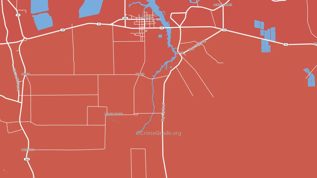 Royal, NC Map of Vandalism Rates