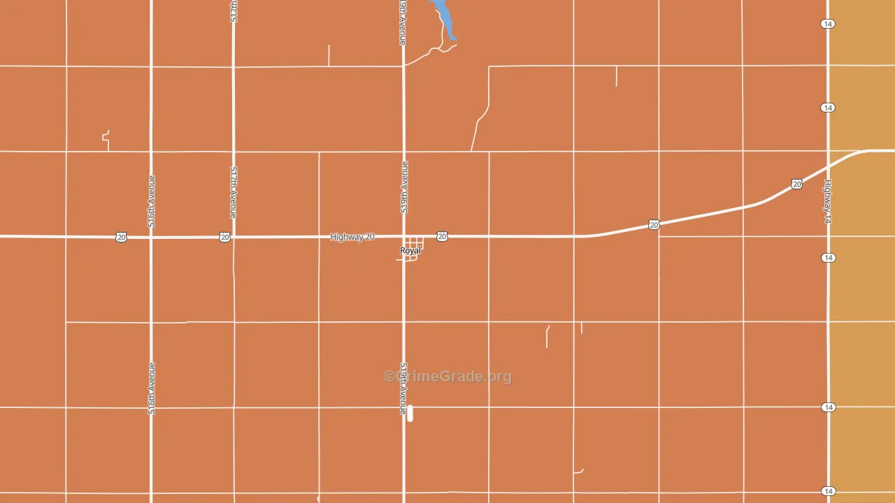 Royal, NE Map of Vandalism Rates