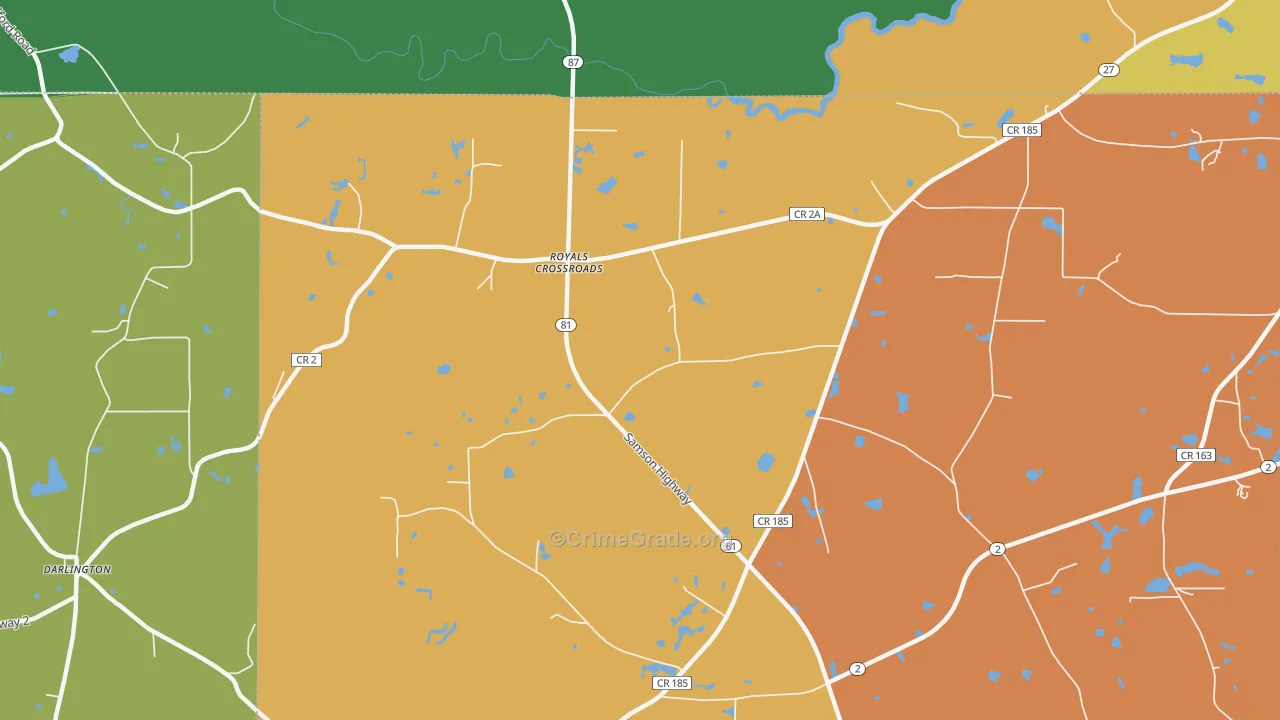 Royals Crossroads, FL Map of Vandalism Rates