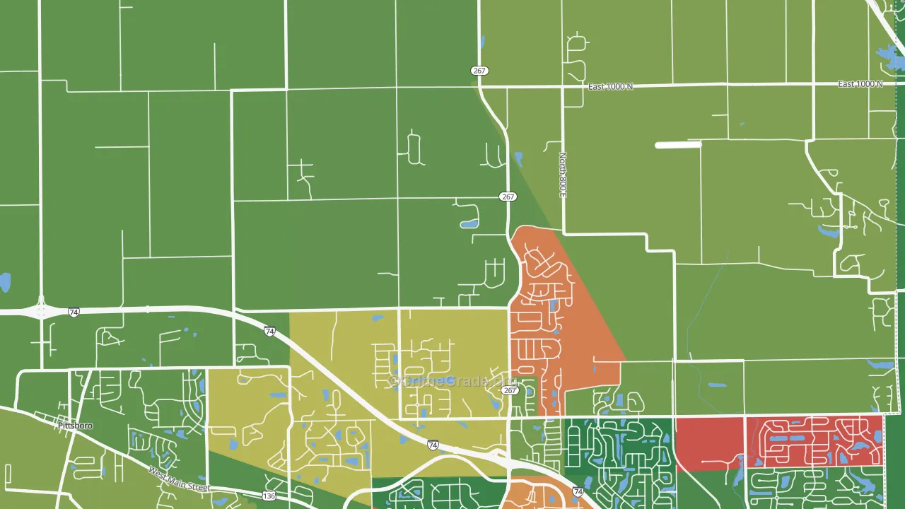 Royalton, IN Map of Vandalism Rates
