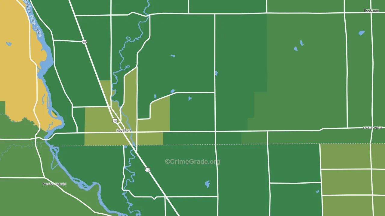 Royalton, MN Map of Vandalism Rates