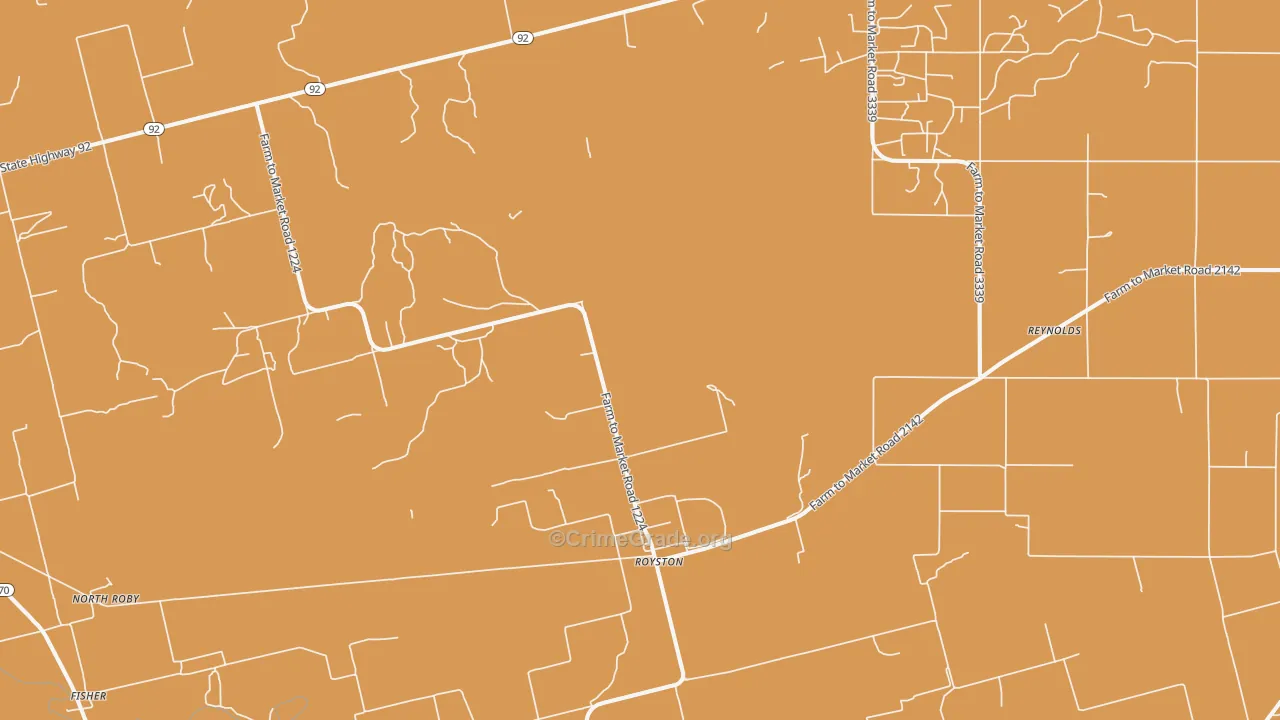 Royston, TX Map of Vandalism Rates