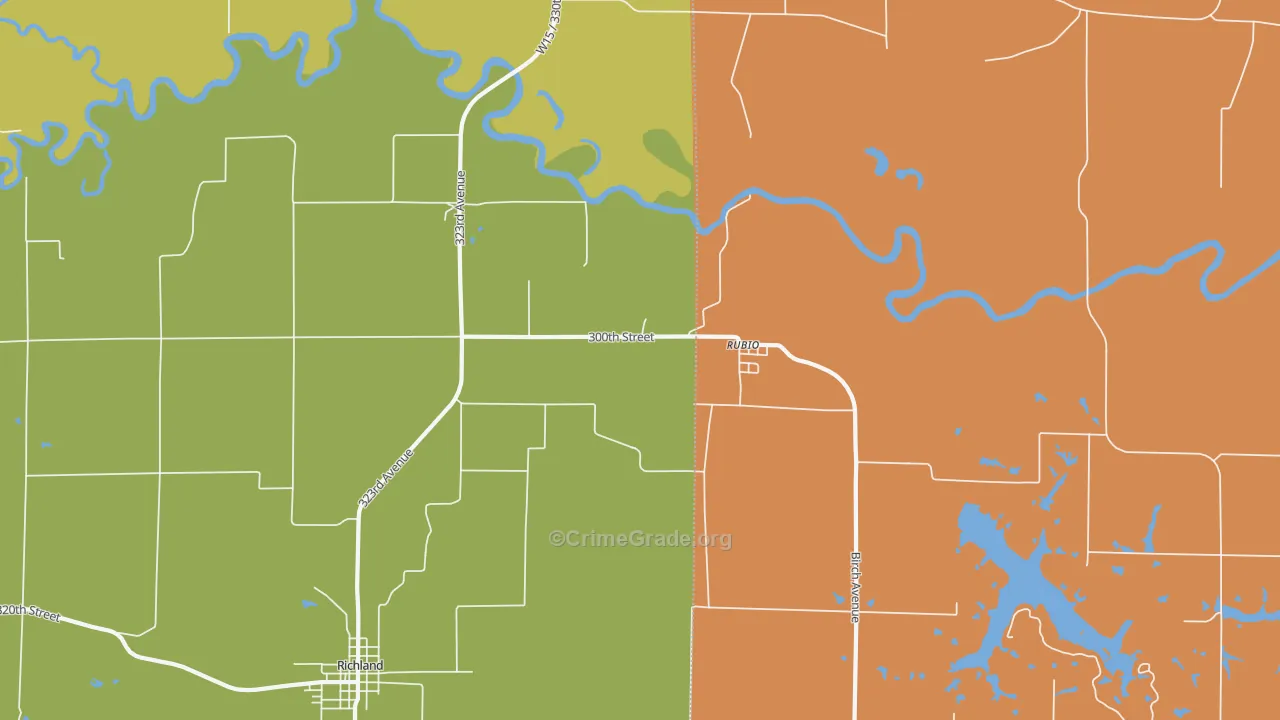 Rubio, IA Map of Vandalism Rates
