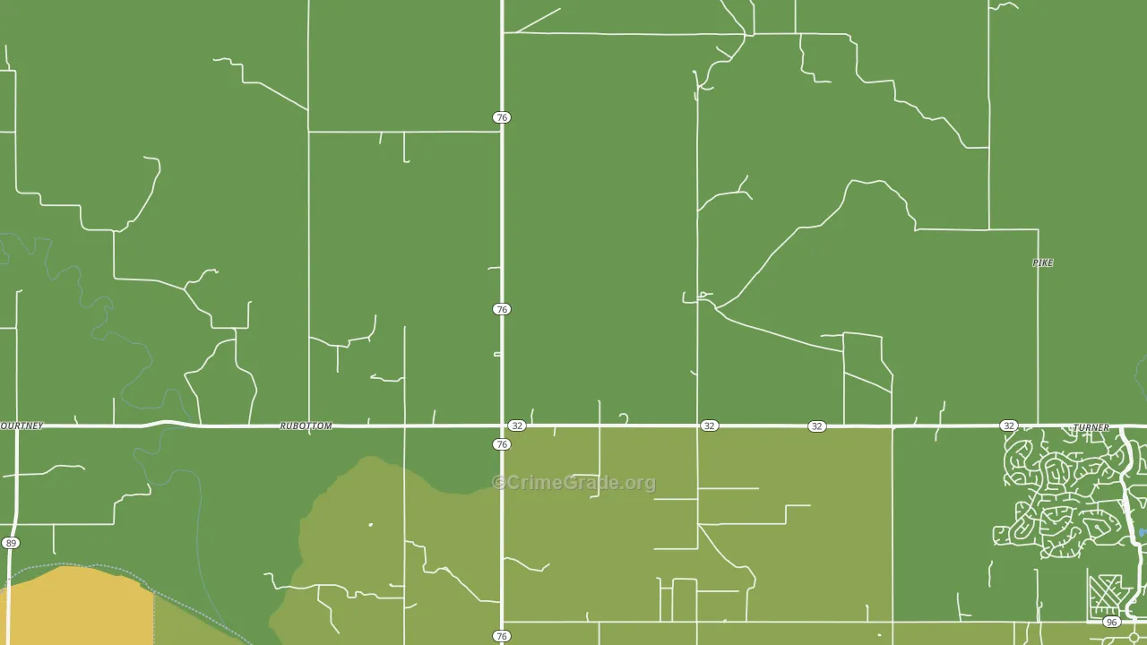 Rubottom, OK Map of Vandalism Rates