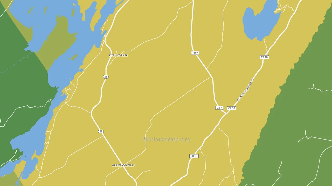 Ruby Corner, NY Map of Vandalism Rates