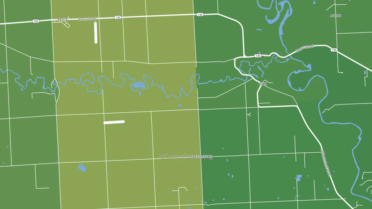 Ruby, MI Map of Vandalism Rates